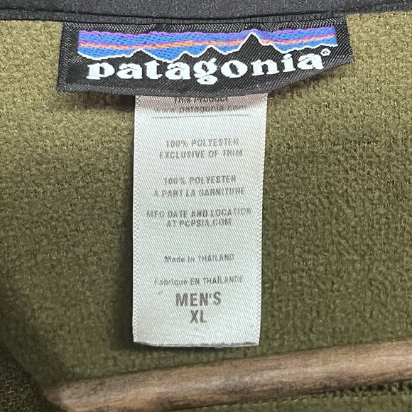 Patagonia Better Sweater Fleece Chore Jacket Full Zip Button 4 Pocket Olive XL - Picture 5 of 8